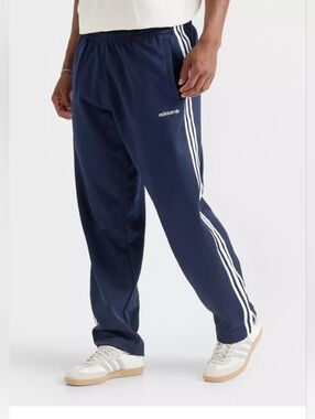 Adidas 3 Stripe Track Training Pants Navy Blue